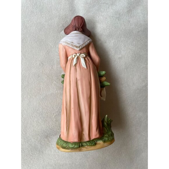 Homco 1477 Vintage Porcelain Figurine Of Woman With Geese Life On The farm - Picture 2 of 5